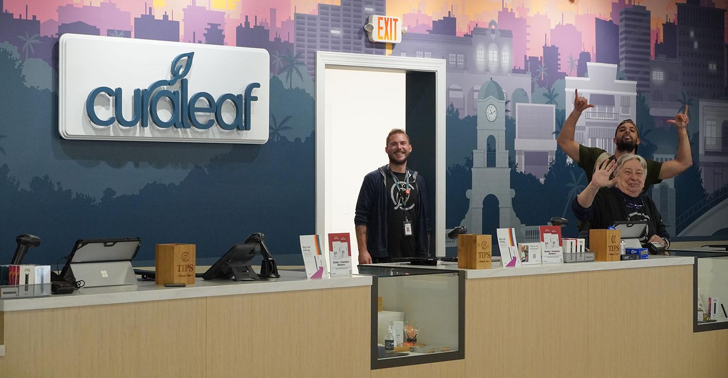 Image of Curaleaf dispensary counter