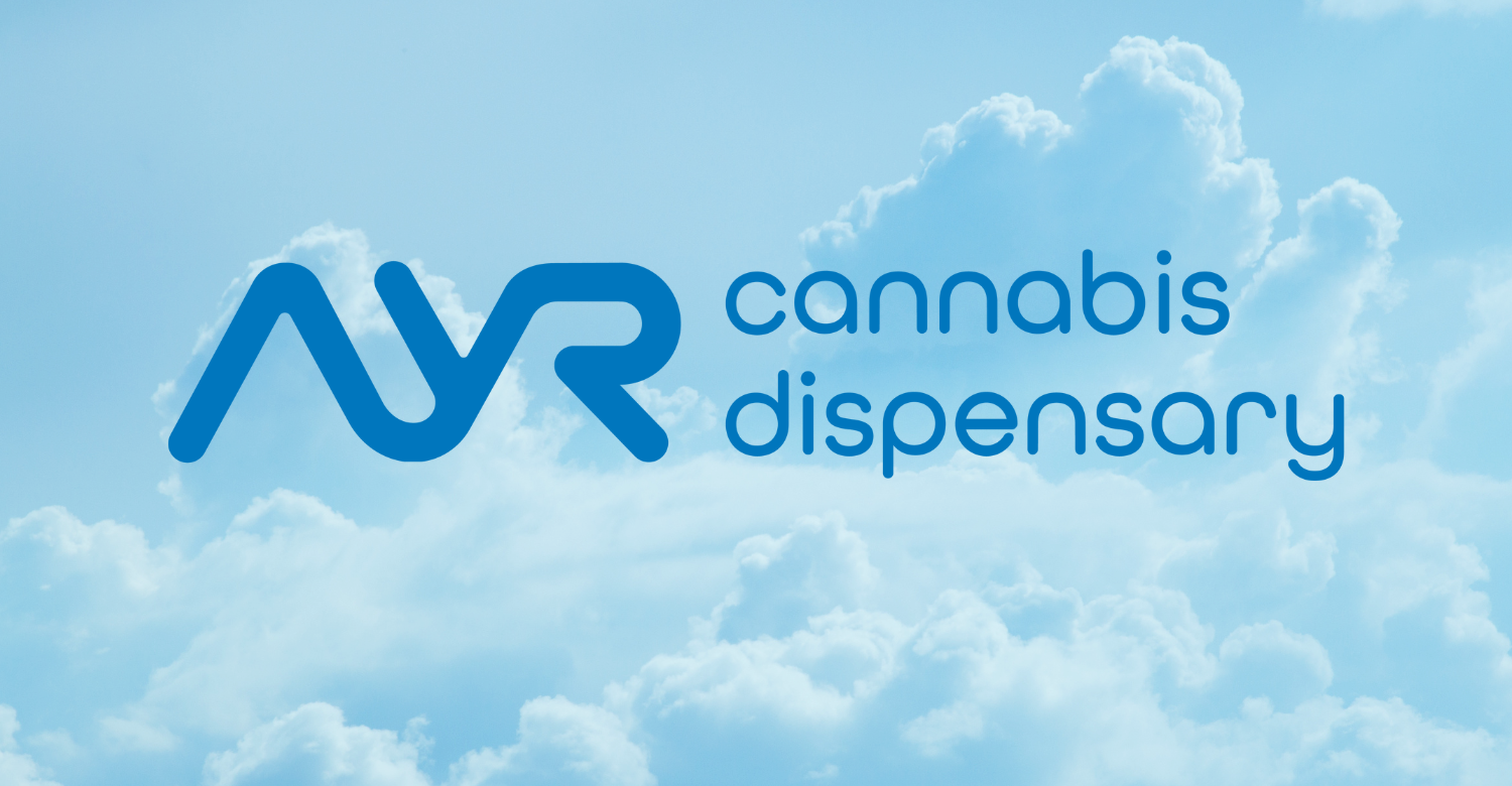 AYR Cannabis Dispensary Logo on Cloud Background